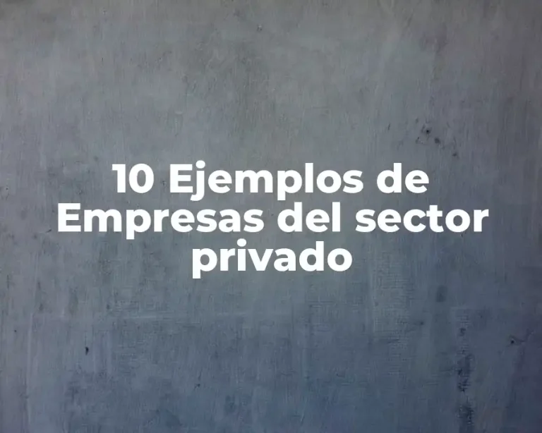10 Ejemplos de Empresas del sector privado