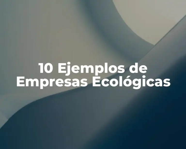10 Ejemplos de Empresas Ecológicas