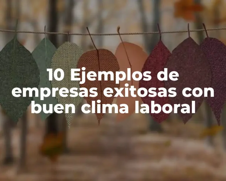 10 Ejemplos de empresas exitosas con buen clima laboral