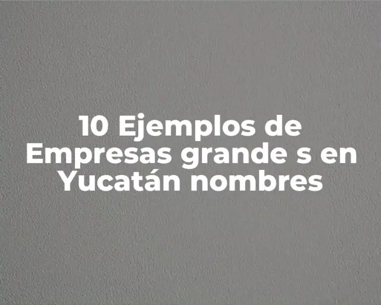 10 Ejemplos de Empresas grande s en Yucatán nombres