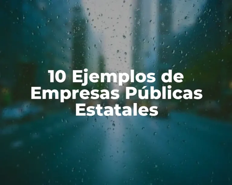 10 Ejemplos de Empresas Públicas Estatales