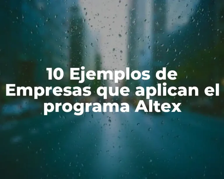 10 Ejemplos de Empresas que aplican el programa Altex