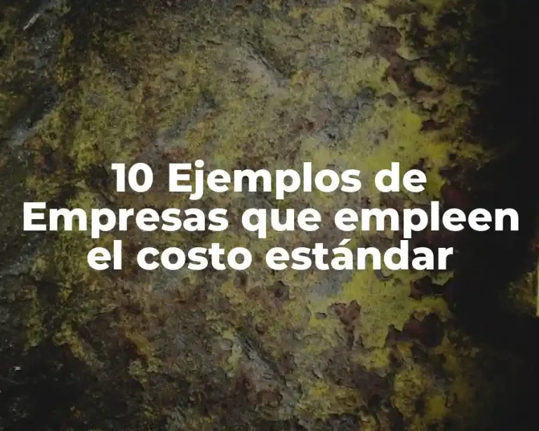 10 Ejemplos de Empresas que empleen el costo estándar