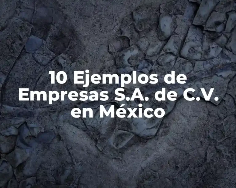 10 Ejemplos de Empresas S.A. de C.V. en México
