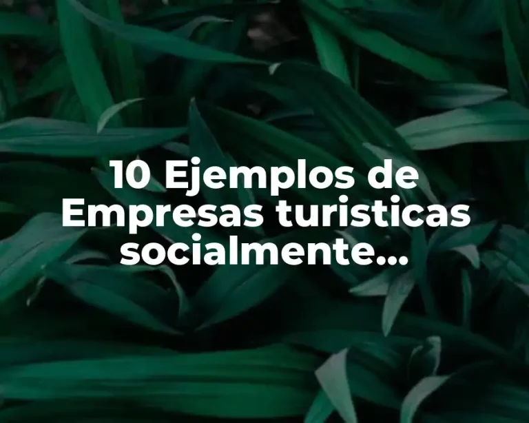 10 Ejemplos de Empresas turisticas socialmente responsables