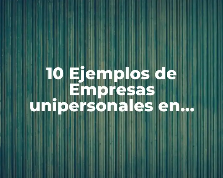 10 Ejemplos de Empresas unipersonales en México
