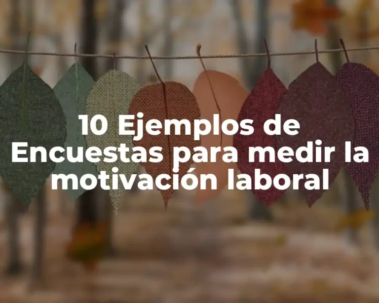 10 Ejemplos de Encuestas para medir la motivación laboral