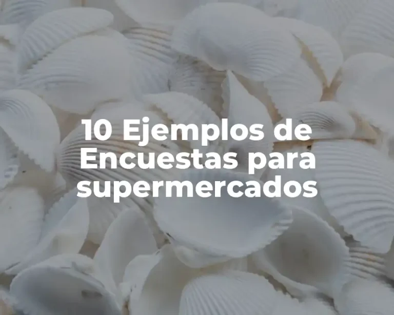 10 Ejemplos de Encuestas para supermercados