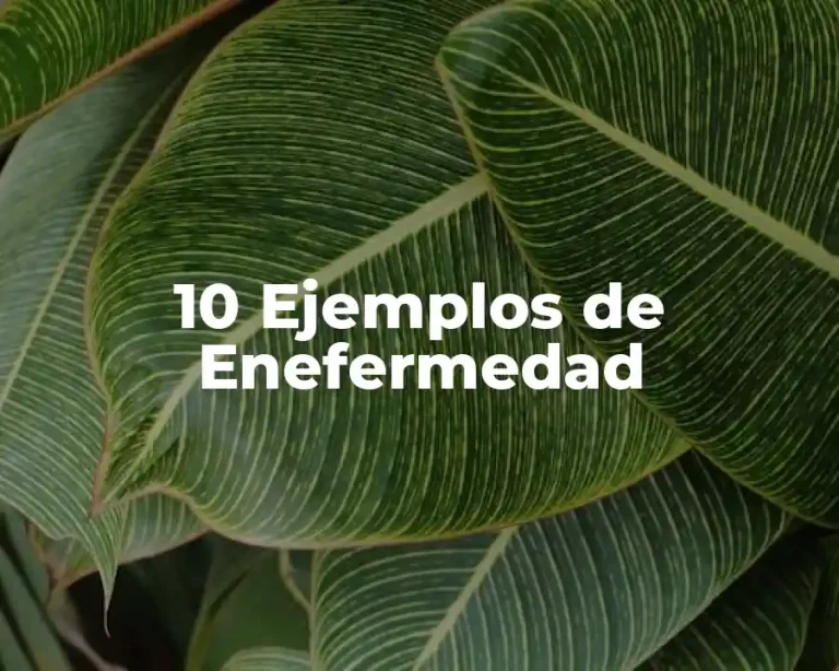 10 Ejemplos de Enefermedad
