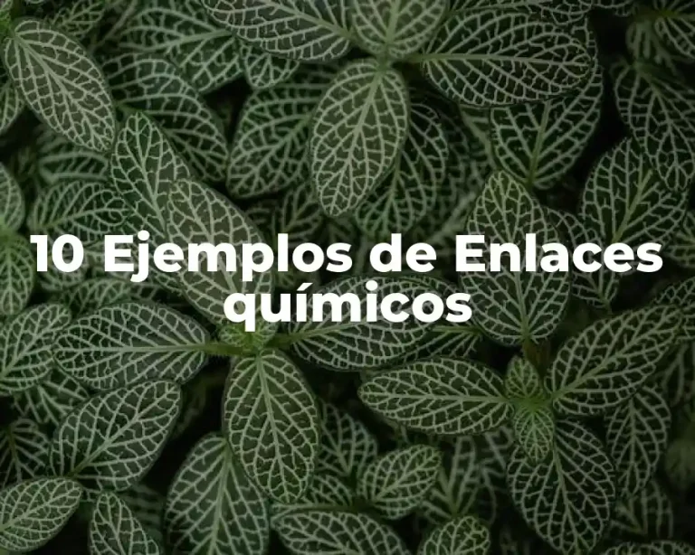 10 Ejemplos de Enlaces químicos