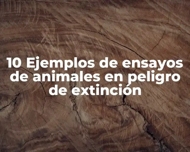 10 Ejemplos de ensayos de animales en peligro de extinción