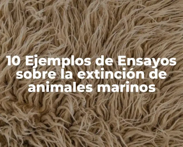 10 Ejemplos de Ensayos sobre la extinción de animales marinos