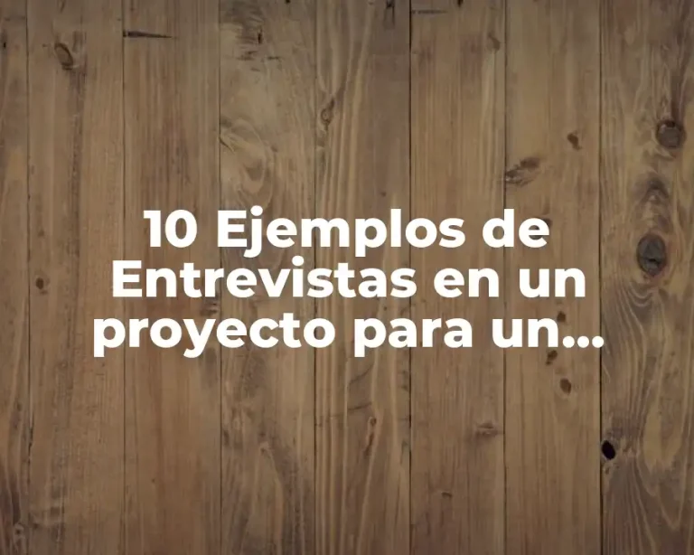 10 Ejemplos de Entrevistas en un proyecto para un gerente