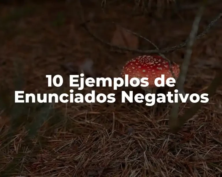 10 Ejemplos de Enunciados Negativos
