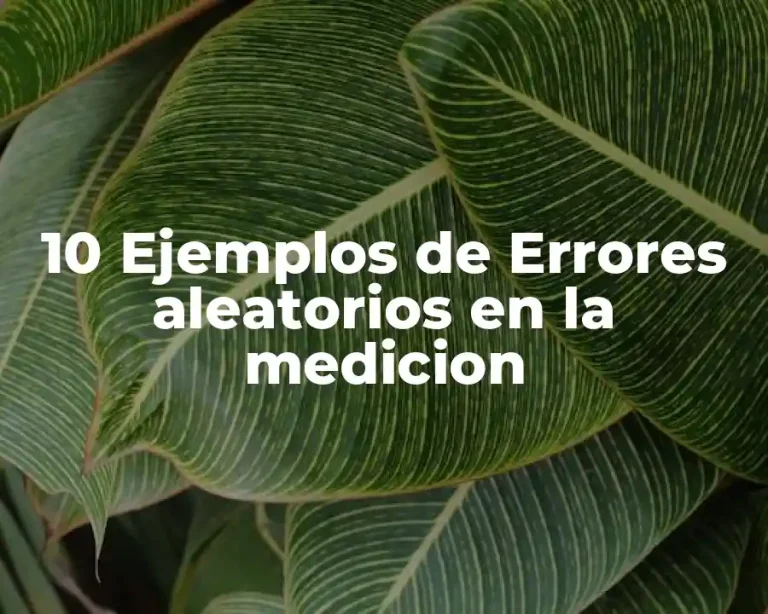 10 Ejemplos de Errores aleatorios en la medicion