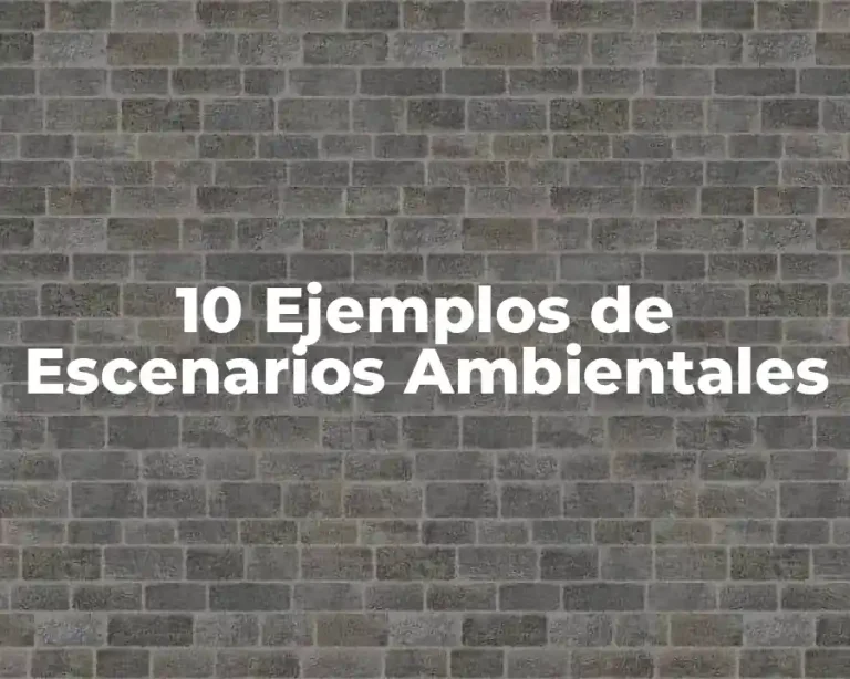 10 Ejemplos de Escenarios Ambientales