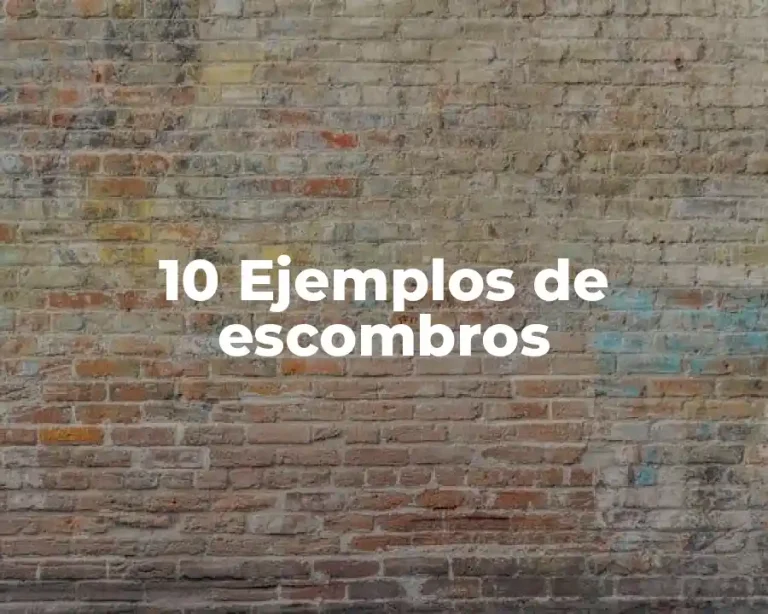 10 Ejemplos de escombros