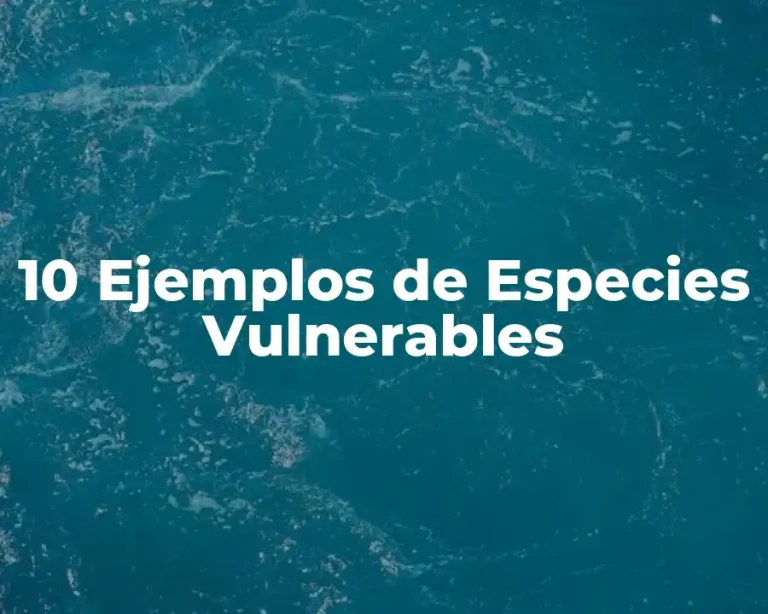 10 Ejemplos de Especies Vulnerables