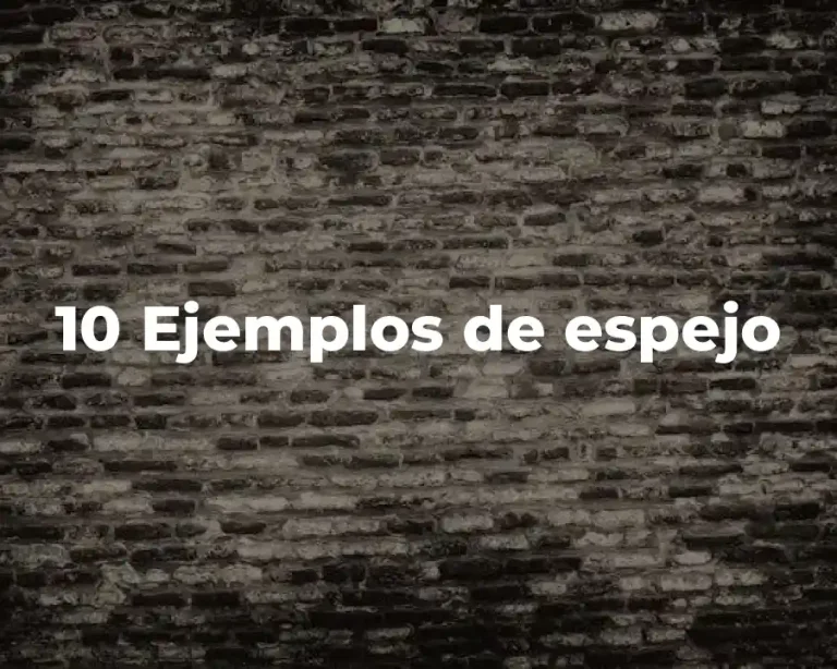 10 Ejemplos de espejo