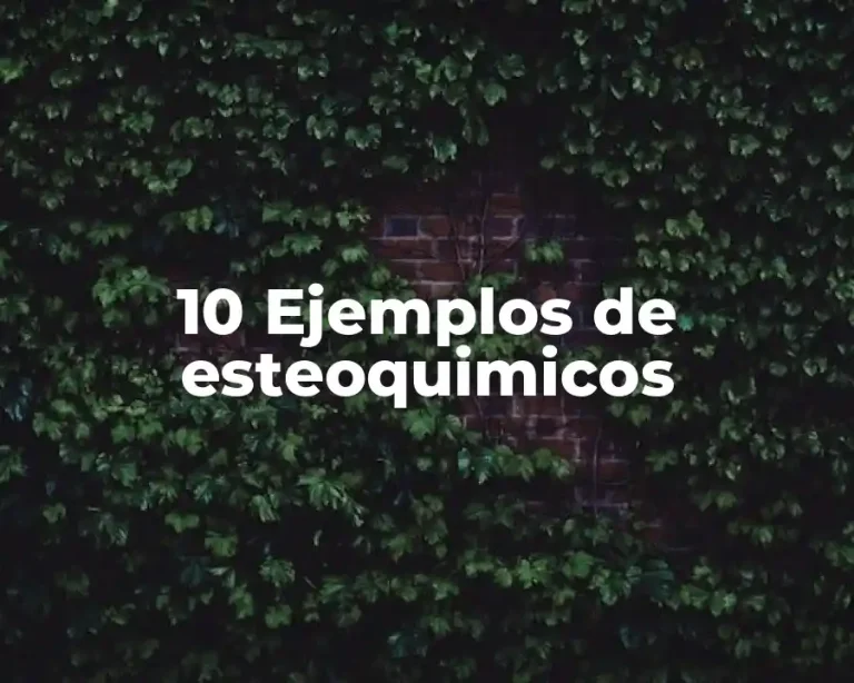 10 Ejemplos de esteoquimicos