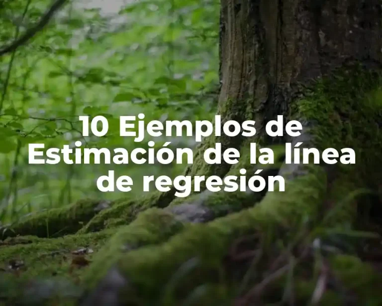 10 Ejemplos de Estimación de la línea de regresión
