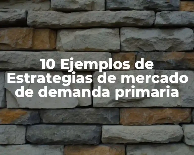 10 Ejemplos de Estrategias de mercado de demanda primaria