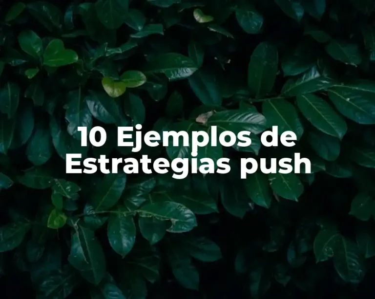 10 Ejemplos de Estrategias push
