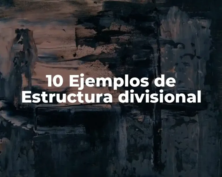 10 Ejemplos de Estructura divisional