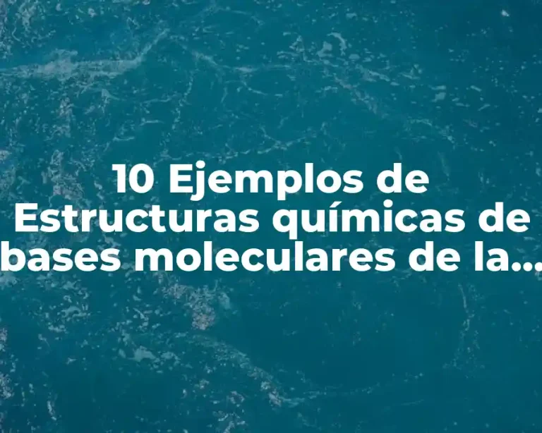 10 Ejemplos de Estructuras químicas de bases moleculares de la vida