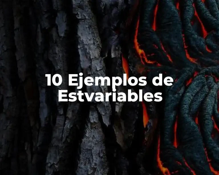 10 Ejemplos de Estvariables