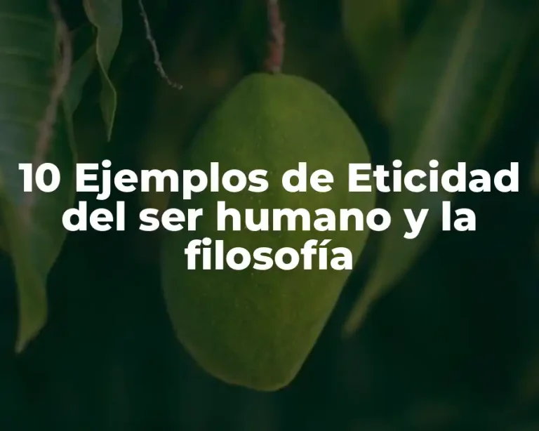 10 Ejemplos de Eticidad del ser humano y la filosofía