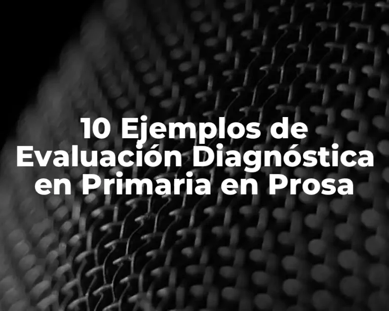 10 Ejemplos de Evaluación Diagnóstica en Primaria en Prosa