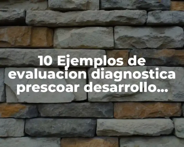 10 Ejemplos de evaluacion diagnostica prescoar desarrollo personal y social