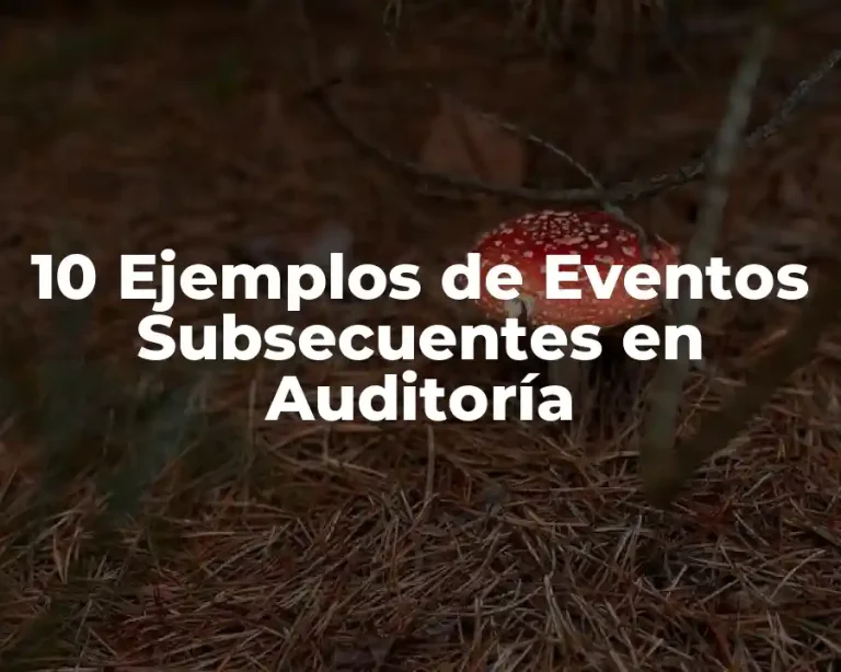 10 Ejemplos de Eventos Subsecuentes en Auditoría