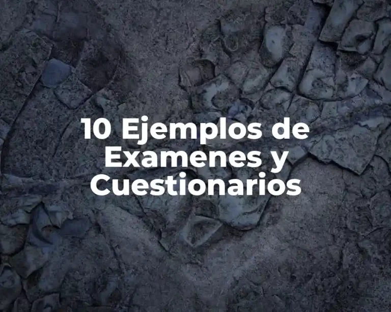 10 Ejemplos de Examenes y Cuestionarios