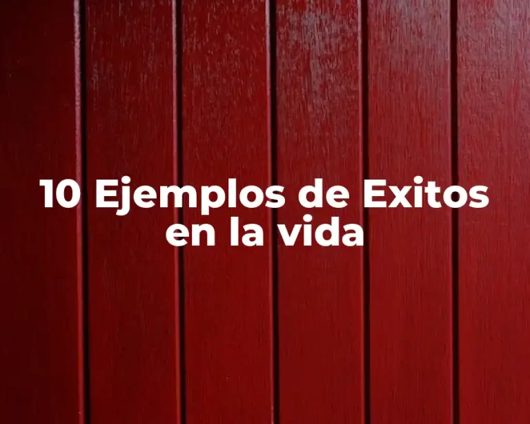 10 Ejemplos de Exitos en la vida