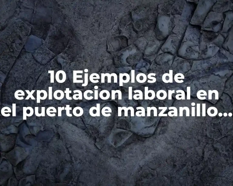 10 Ejemplos de explotacion laboral en el puerto de manzanillo, Definición, Diferencias y para que sirve