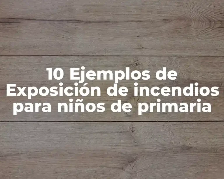 10 Ejemplos de Exposición de incendios para niños de primaria