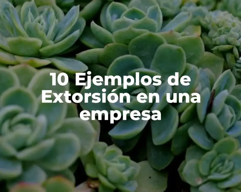 10 Ejemplos de Extorsión en una empresa