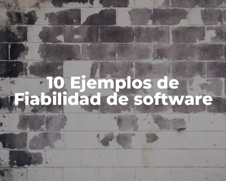 10 Ejemplos de Fiabilidad de software