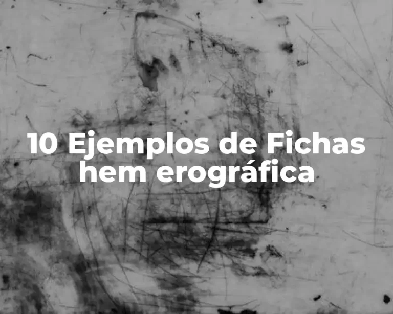10 Ejemplos de Fichas hem erográfica