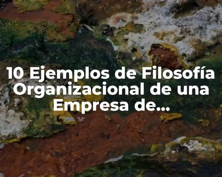10 Ejemplos de Filosofía Organizacional de una Empresa de Manufactura
