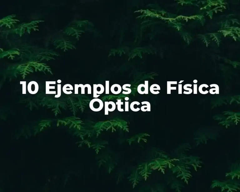 10 Ejemplos de Física Óptica