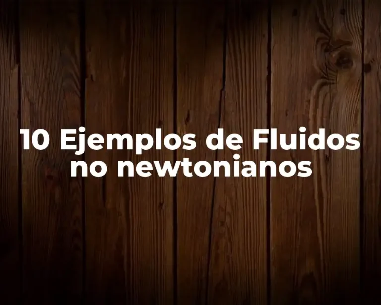 10 Ejemplos de Fluidos no newtonianos