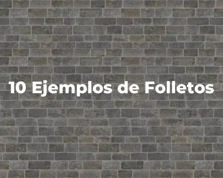 10 Ejemplos de Folletos