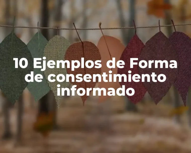 10 Ejemplos de Forma de consentimiento informado