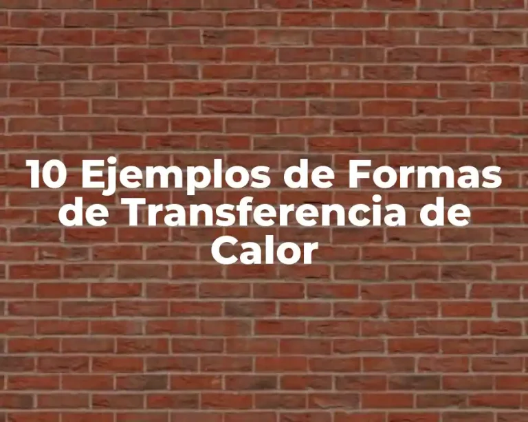 10 Ejemplos de Formas de Transferencia de Calor