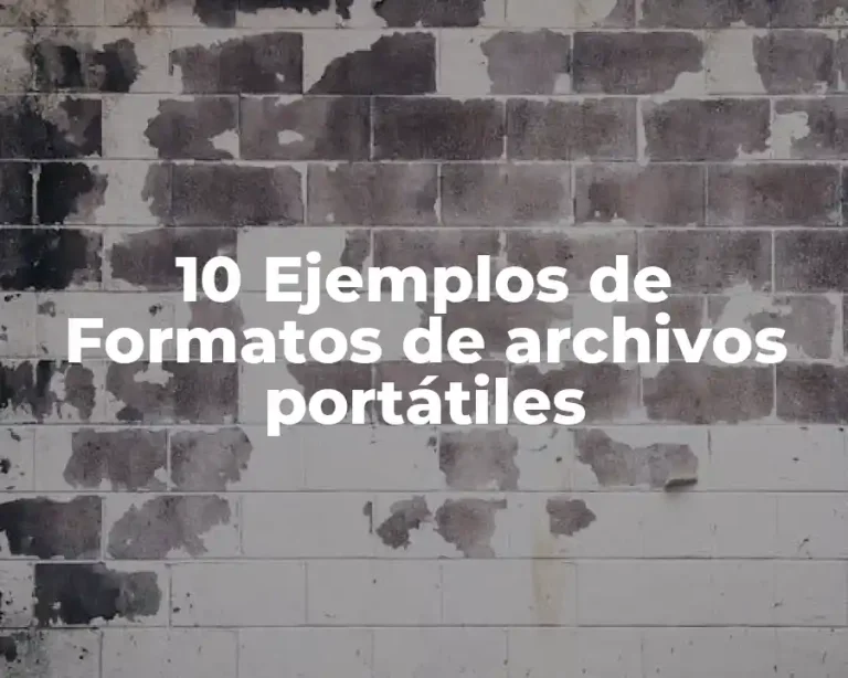 10 Ejemplos de Formatos de archivos portátiles