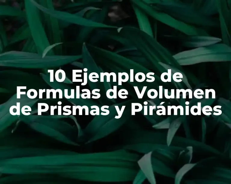 10 Ejemplos de Formulas de Volumen de Prismas y Pirámides