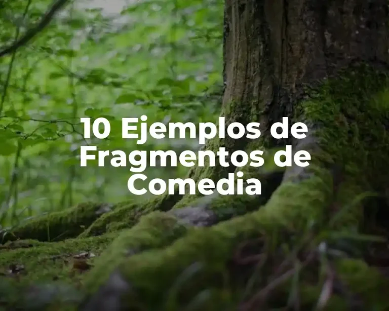 10 Ejemplos de Fragmentos de Comedia